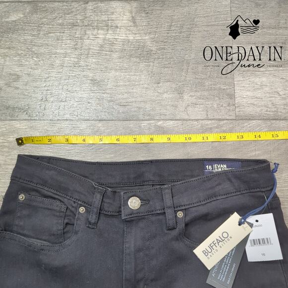 Buffalo David Bitton Evan Straight Leg Jeans Size 16 - Picture 3 of 6